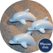 8027-P8 - Porcelain White Dolphins - 2 Pack